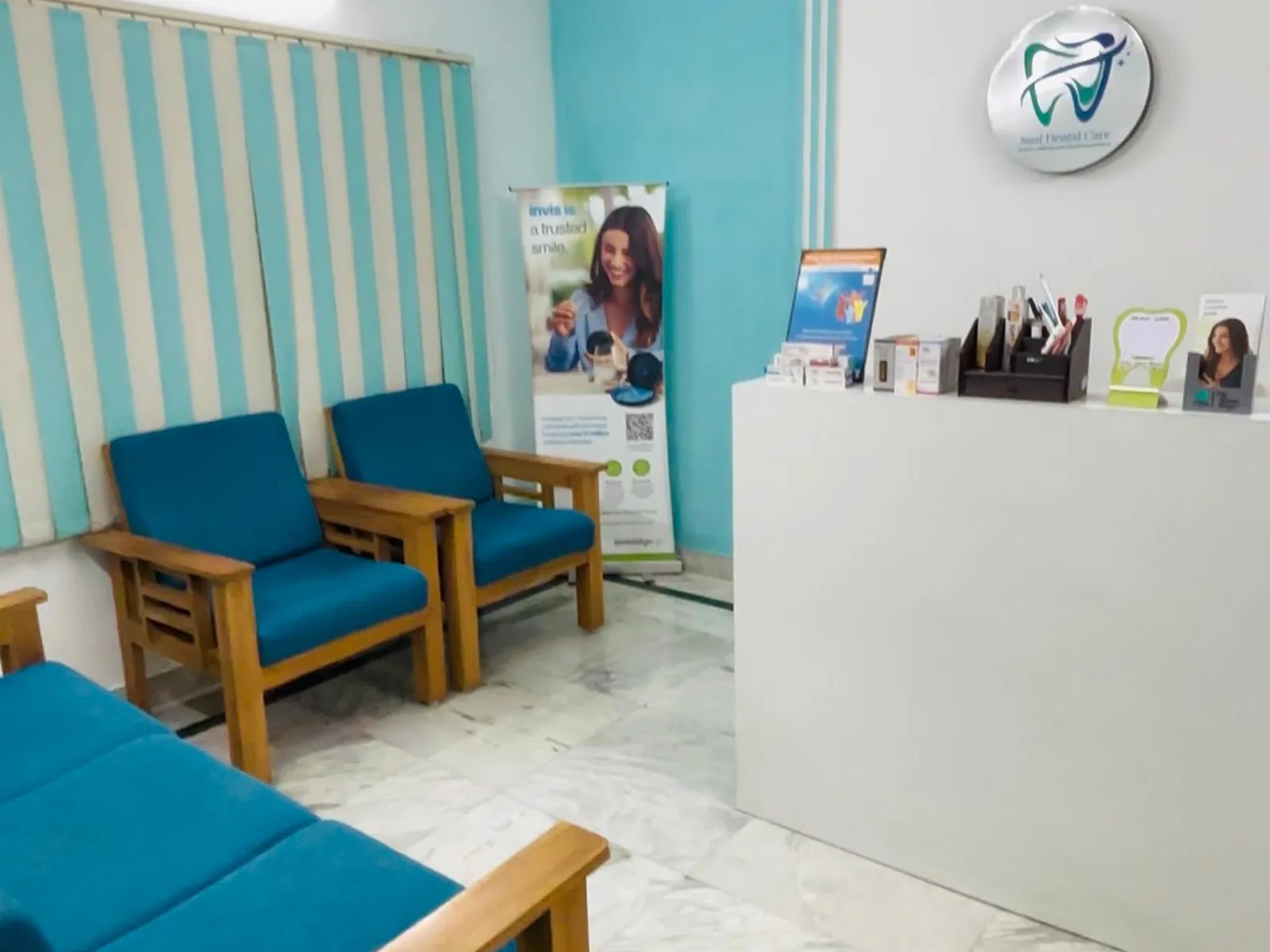 The waiting room at Soul Dental Care.