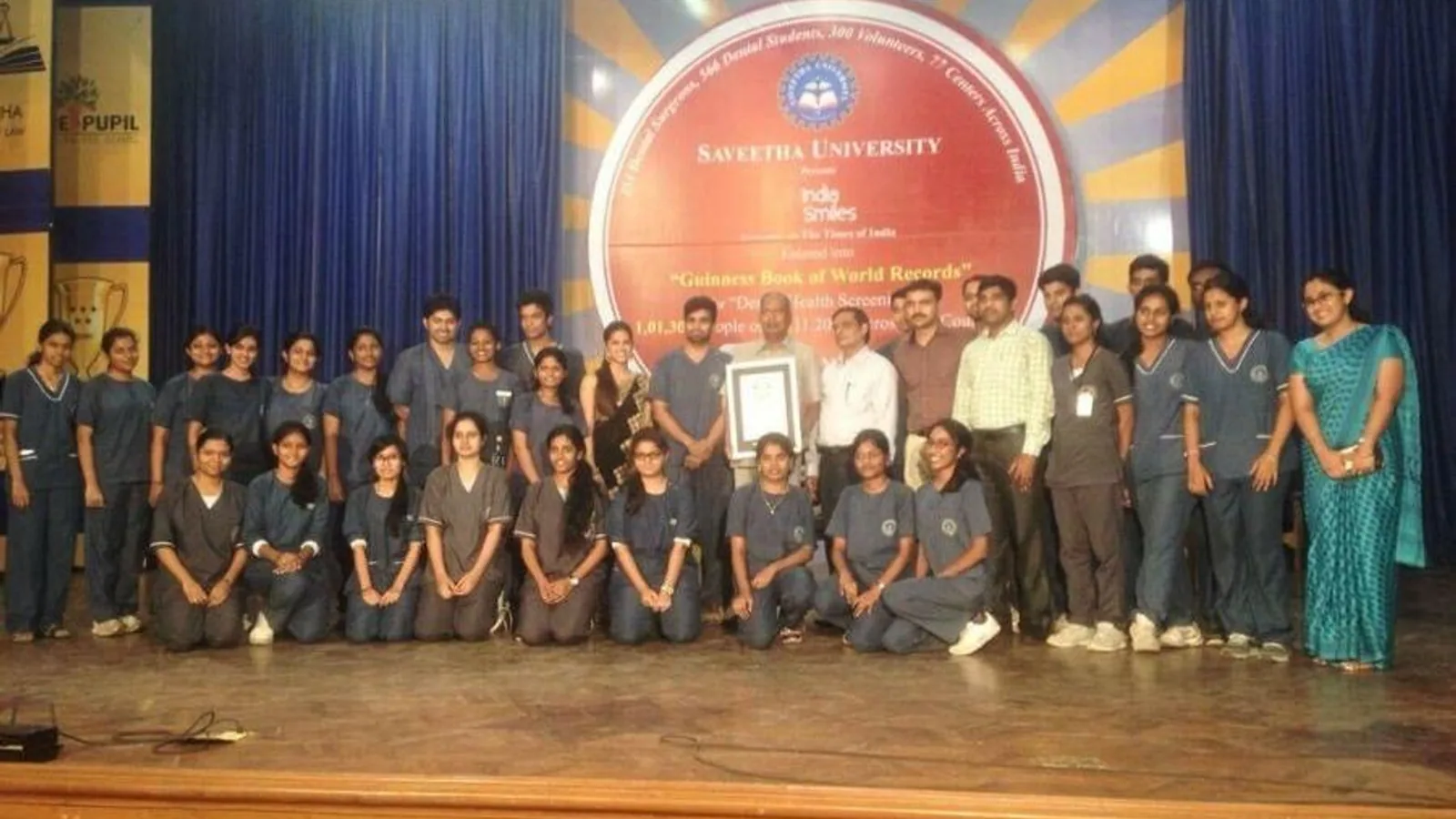The certificate, presented